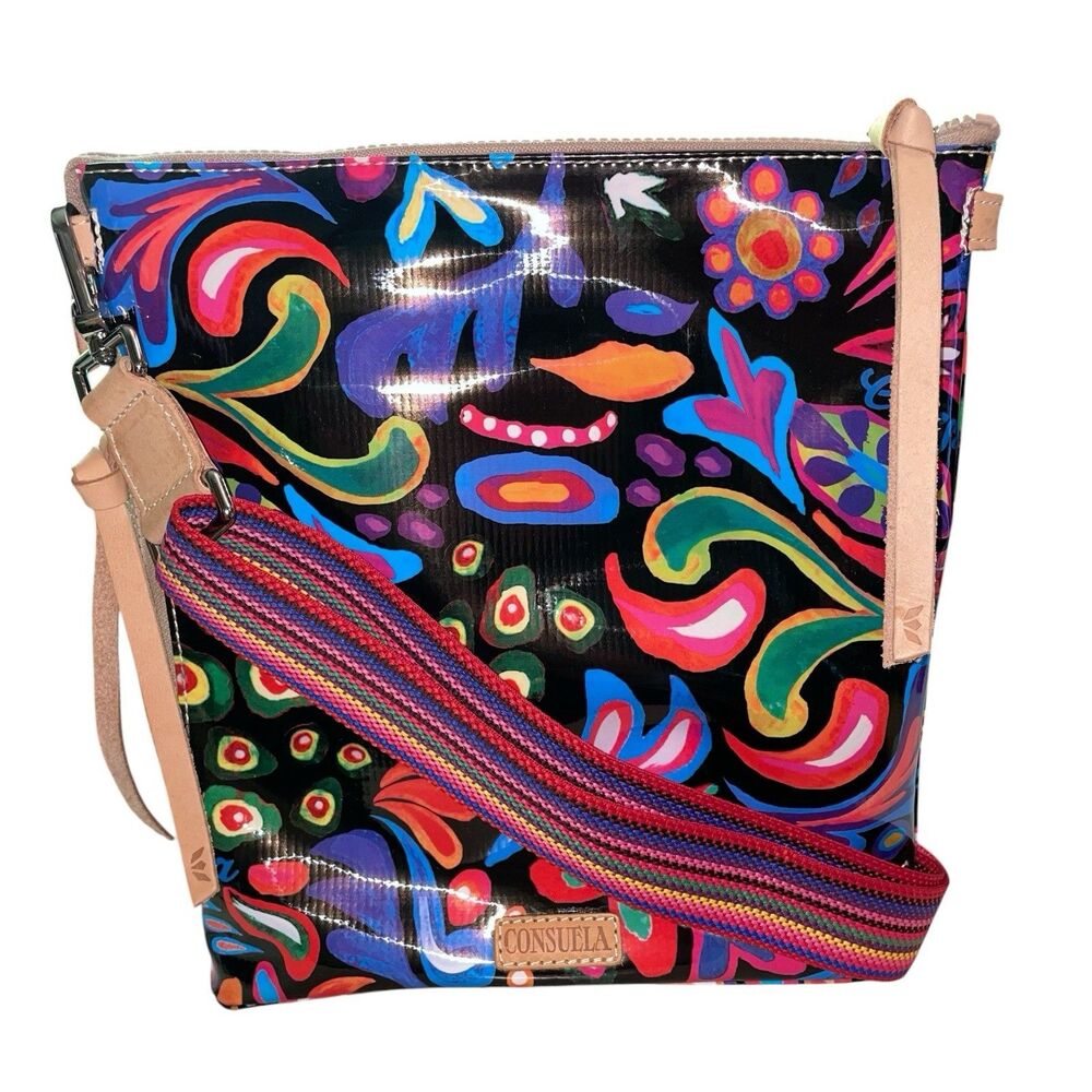 CONSUELA Sophie Tour Colorful Leather Crossbody Bag NWOT - Picture 2 of 9